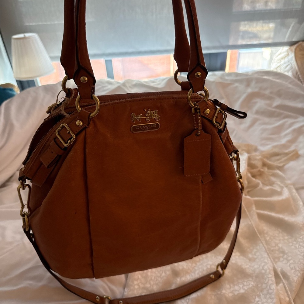 Coach Tan Leather Shoulder Bag